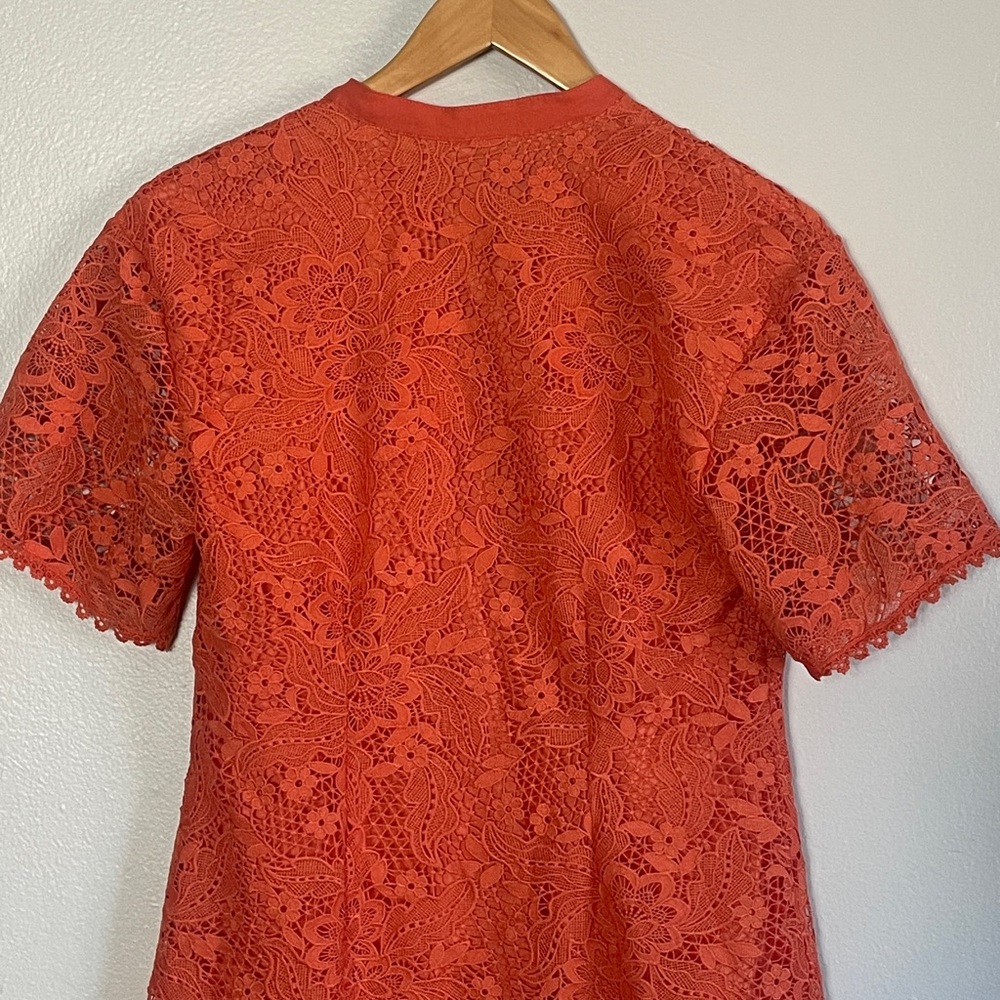 Amuse Society Coral Button-Down Lace Dress Size Small - Picture 6 of 9